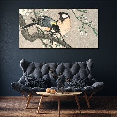 Birds on a branch Canvas Wall art