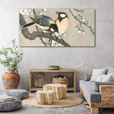 Birds on a branch Canvas Wall art
