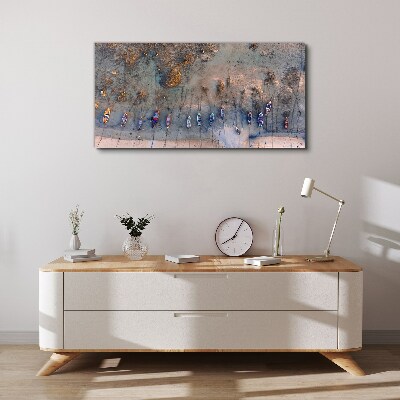 A quiet port in the sunset light Canvas Wall art