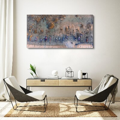 A quiet port in the sunset light Canvas Wall art