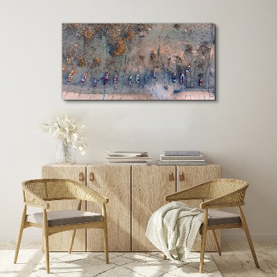 A quiet port in the sunset light Canvas Wall art