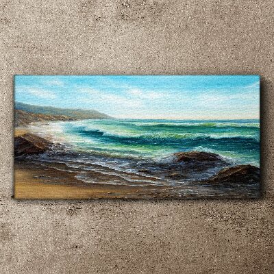 Coast waves Canvas Wall art