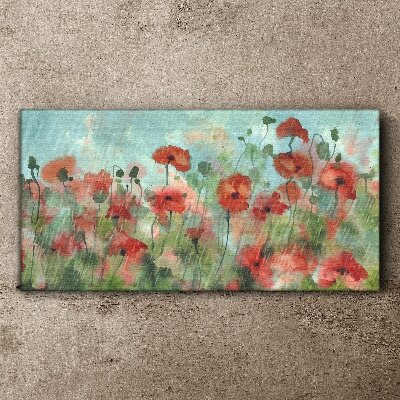 A floral landscape in a spring aura Canvas Wall art