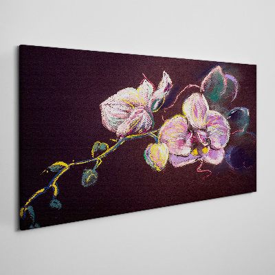 Floral composition on a dark background Canvas Wall art