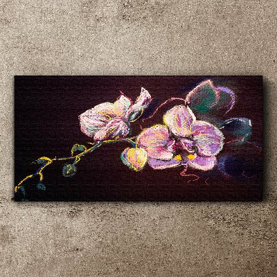 Abstract flowers leaves Canvas Wall art