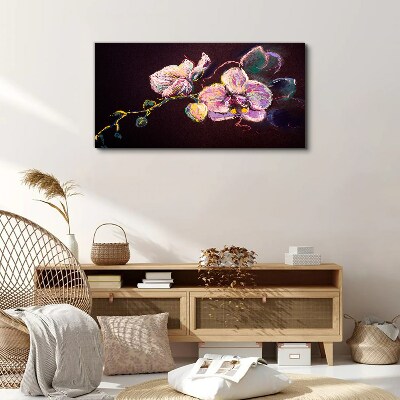 Abstract flowers leaves Canvas Wall art