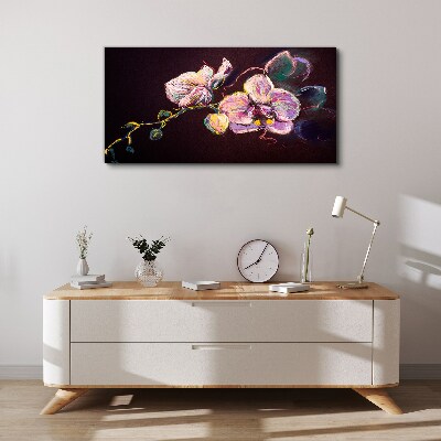 Abstract flowers leaves Canvas Wall art