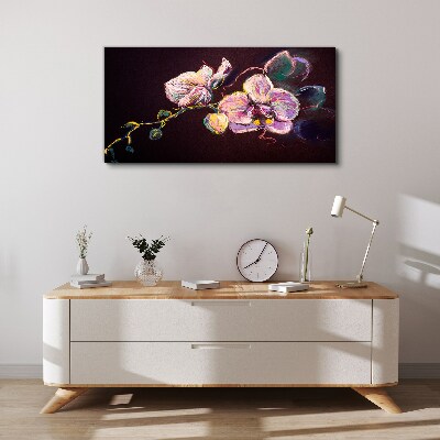 Floral composition on a dark background Canvas Wall art