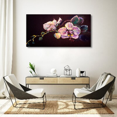 Floral composition on a dark background Canvas Wall art