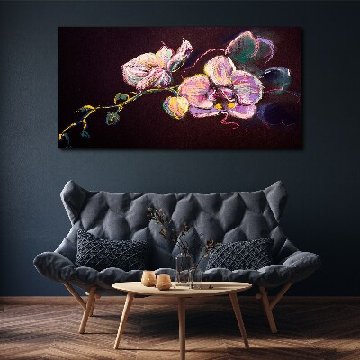 Abstract flowers leaves Canvas Wall art