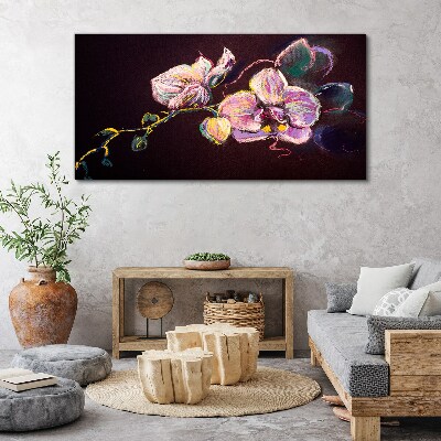 Floral composition on a dark background Canvas Wall art