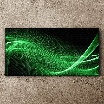 Green energy waves Canvas Wall art
