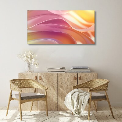 Waves of colors in pastel shades Canvas Wall art