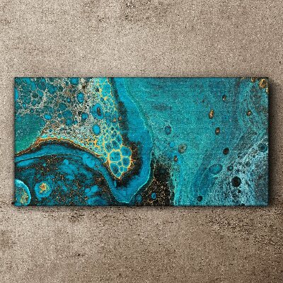 Ocean waves in blue tones Canvas Wall art