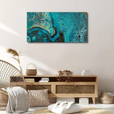 Ocean waves in blue tones Canvas Wall art