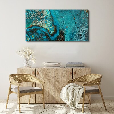 Ocean waves in blue tones Canvas Wall art