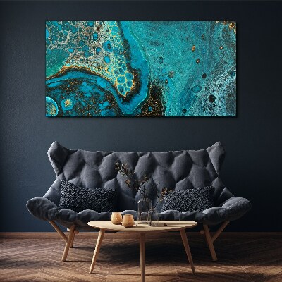 Ocean waves in blue tones Canvas Wall art