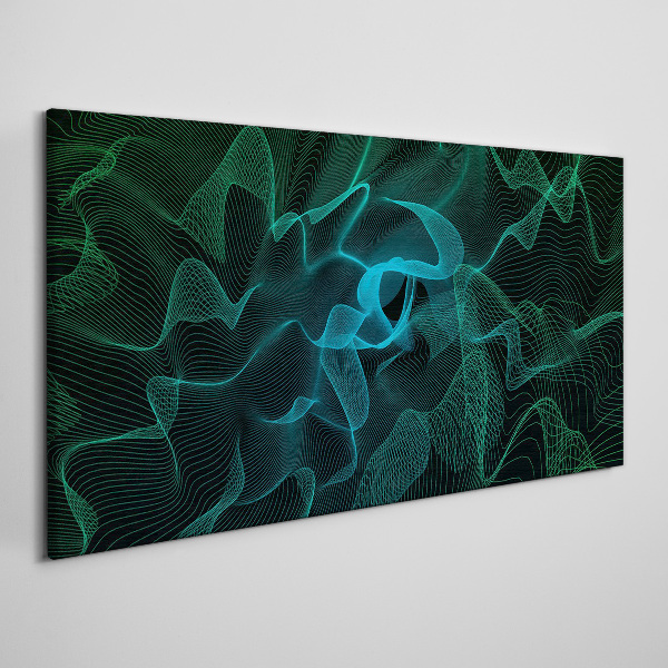 Waves and lines in motion Canvas Wall art