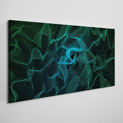 Waves and lines in motion Canvas Wall art