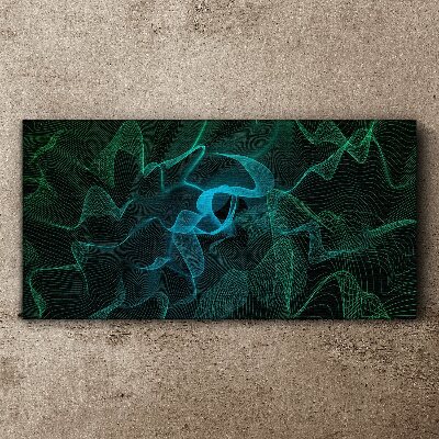 Waves and lines in motion Canvas Wall art