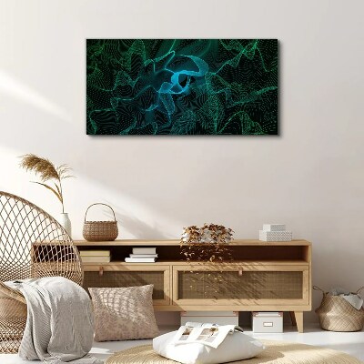 Waves and lines in motion Canvas Wall art