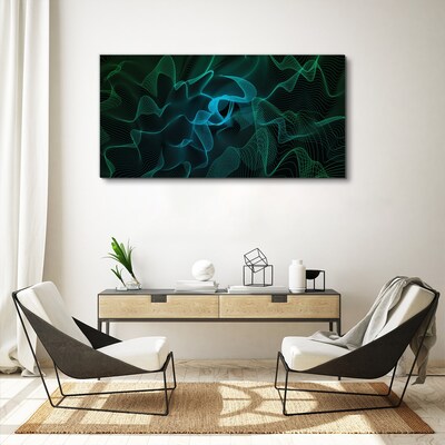 Waves and lines in motion Canvas Wall art