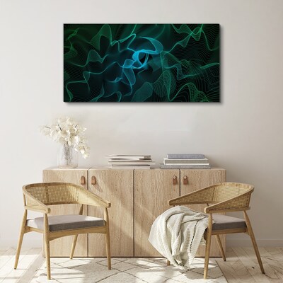Waves and lines in motion Canvas Wall art