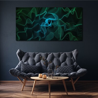 Waves and lines in motion Canvas Wall art