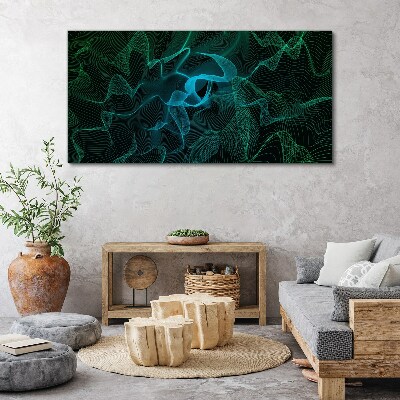 Waves and lines in motion Canvas Wall art