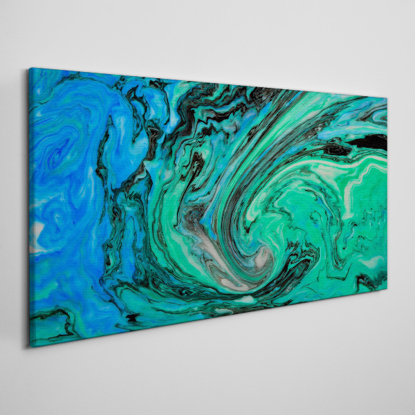 Swirling shades of blue and green Canvas Wall art