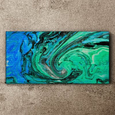 Swirling shades of blue and green Canvas Wall art