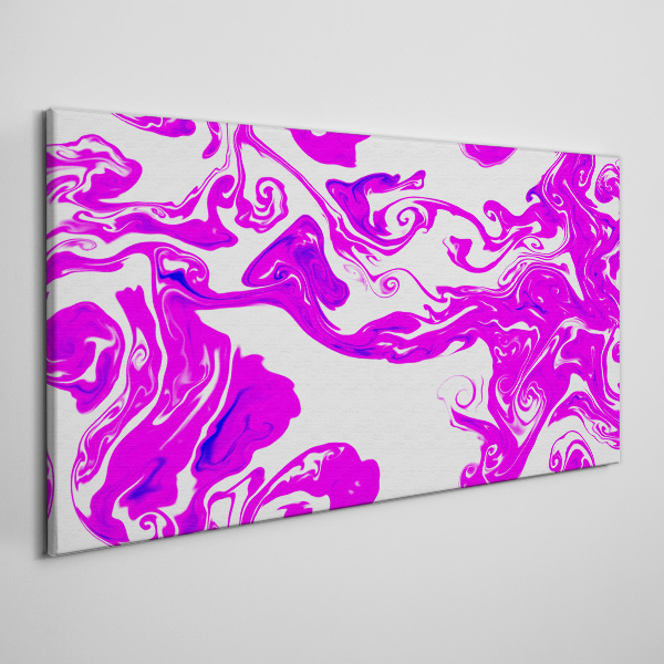 Purple swirls on white background Canvas Wall art