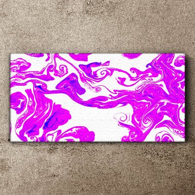 Purple swirls on white background Canvas Wall art