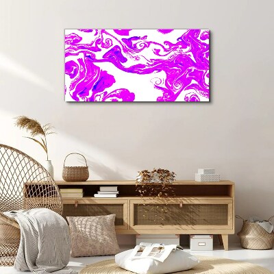 Purple swirls on white background Canvas Wall art