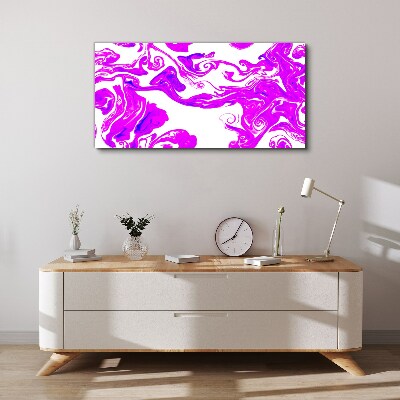 Purple swirls on white background Canvas Wall art