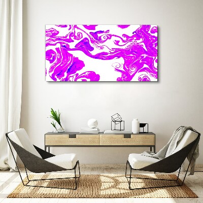 Purple swirls on white background Canvas Wall art