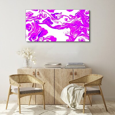 Purple swirls on white background Canvas Wall art