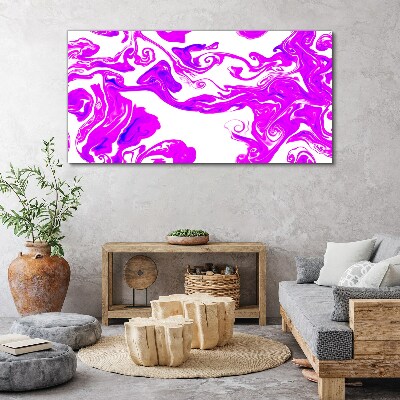 Purple swirls on white background Canvas Wall art