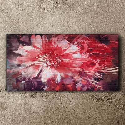 Purple Flowers in Abstract Style Canvas Wall art
