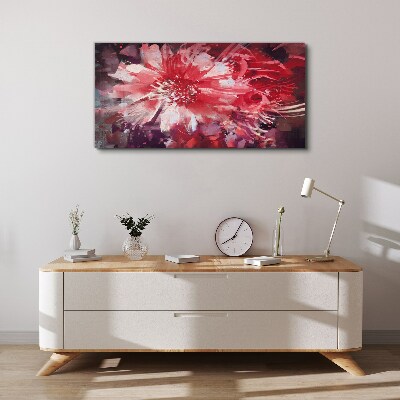 Purple Flowers in Abstract Style Canvas Wall art