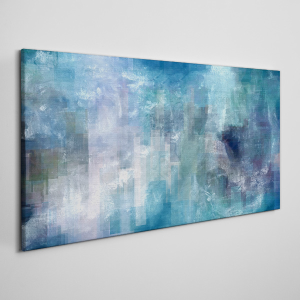 Abstract play of colors in blue tones Canvas Wall art