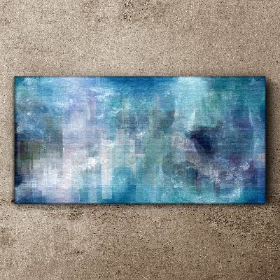Abstract play of colors in blue tones Canvas Wall art