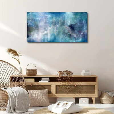 Abstract play of colors in blue tones Canvas Wall art