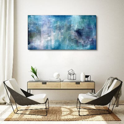 Abstract play of colors in blue tones Canvas Wall art
