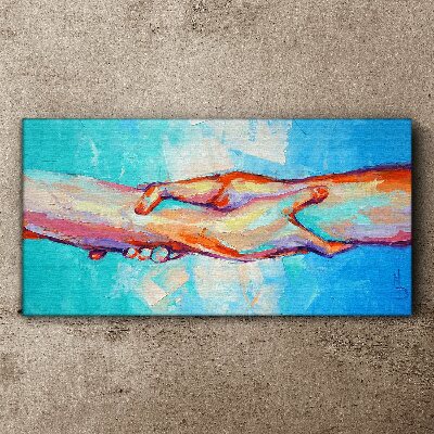 Bond hands Canvas Wall art