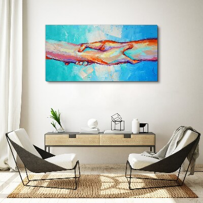 Bond hands Canvas Wall art