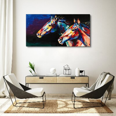 Animals horses Canvas Wall art