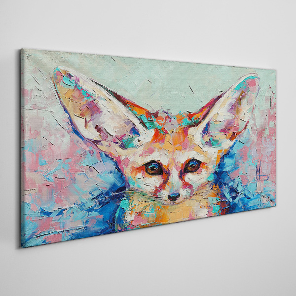 Color portrait of a fennec fox Canvas Wall art