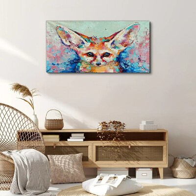 Color portrait of a fennec fox Canvas Wall art