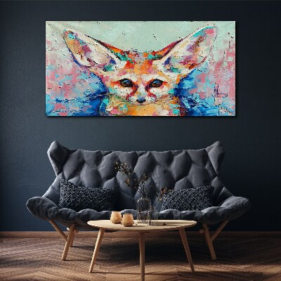 Color portrait of a fennec fox Canvas Wall art